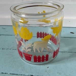 Vintage Anchor Hocking Easter Spring Glass Jar